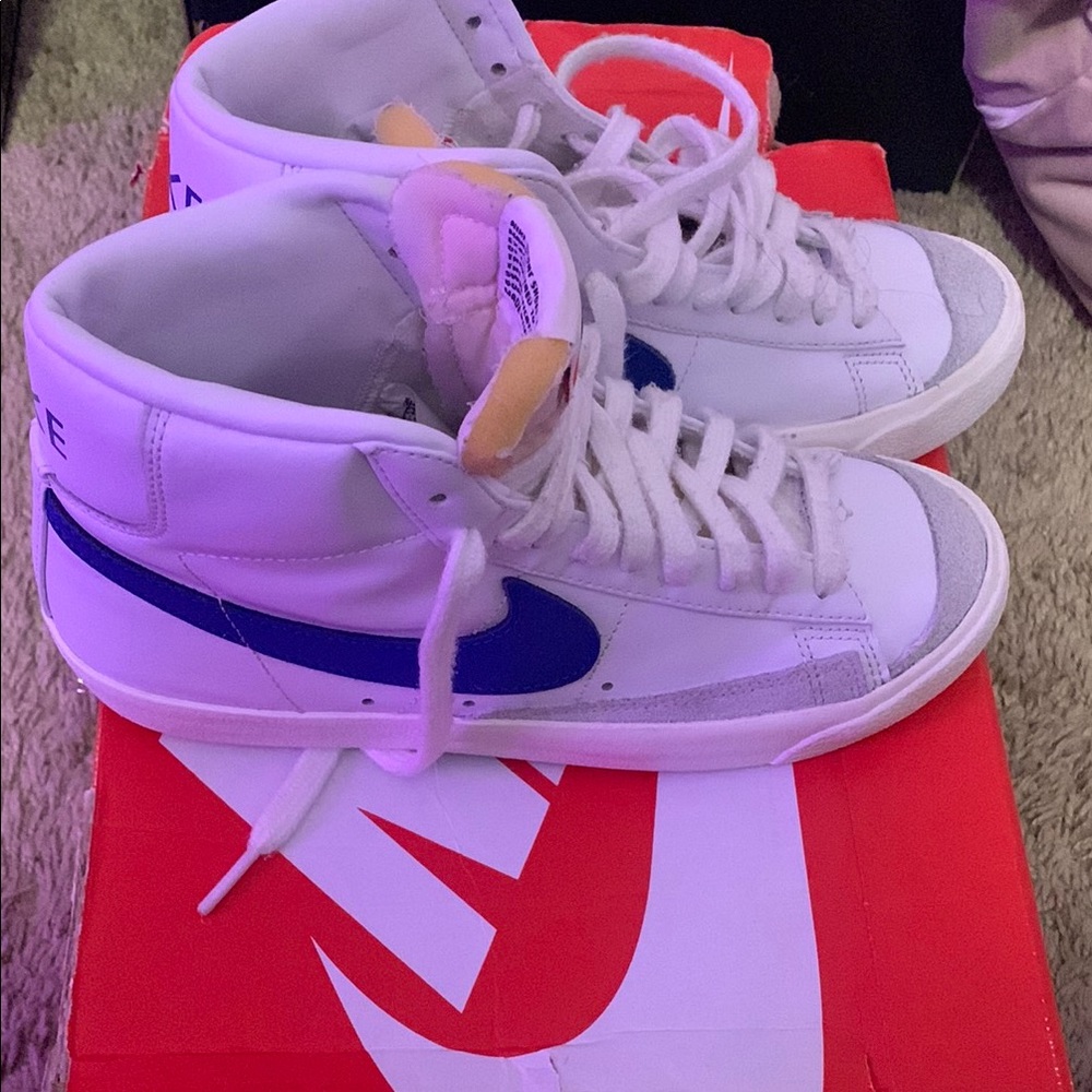 Nike blazers White and Blue High-Tops